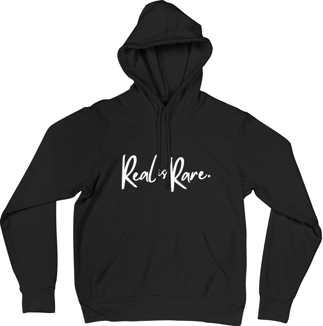 ALL BLACK REAL IS RARE HOODIE